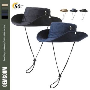 Chapeaux de pêcheur imperméables personnalisés, design pliable portable, chapeaux de pêcheur décontractés d'extérieur à séchage rapide, pare-soleil avec logo - Product Image 2