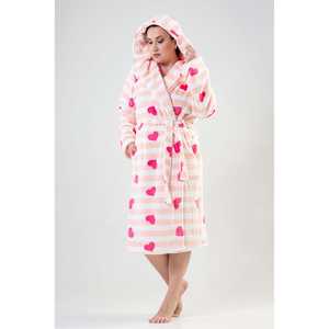 Peignoir pour femme XXL, doux, à capuche, manches longues, avec poches, logo personnalisé, respirant, style décontracté pour la maison, hiver, taille unique - Product Image 5