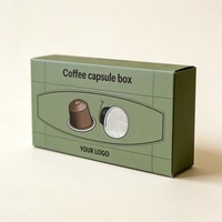 Boîte de présentation de capsules de café de luxe en carton personnalisé pour hôtel, boîte d'emballage vide pour capsules de café, boîte à tiroir personnalisée