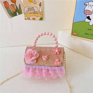 Tatlı çiçekli çanta çocuk yaratıcı el yapımı çanta sevimli yeni stil Mini çapraz vücut çanta - Product Image 4