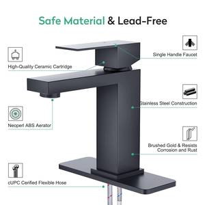 Grifo Mezclador de Agua Inteligente de Alta Calidad CUPC NSF, Grifo de Lavabo Negro Mate a Bajo Precio - Product Image 4