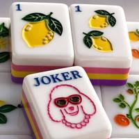 Tuiles de Mahjong Américain en Acrylique Sculpté à Quatre Couches, Motif Fleur de Citron, Luxe, pour Loisirs et Divertissement