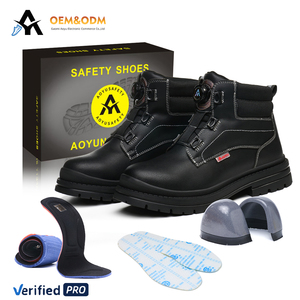 2025 OEM <span class=keywords><strong>S3</strong></span> bottes de travail en cuir microfibre semelles en caoutchouc imperméables sans dentelle casquette marron fourrure chaussures de <span class=keywords><strong>sécurité</strong></span> d'hiver pour usage industriel - Product Image 1