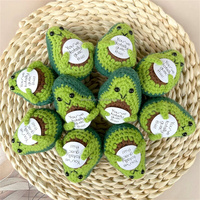 Handgemaakt Fruit Gehaakt Positief Breien Avocado Emotionele Ondersteuning Augurk Aardappel Bureau Decoratie Cadeau Vriend Gebreide Groente