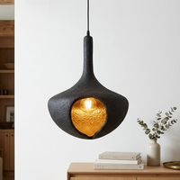 Luminaire suspendu LED en tissu style crème, design rétro américain Wabi Sabi, pour chambre, bureau, salle à manger, salon