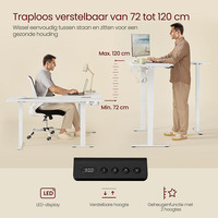 Bureau d'angle électrique en L au design moderne, réglable en hauteur, pour le gaming et le bureau, avec fonction convertible