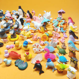 Оптовая продажа, миниатюрные фигурки животных, игрушки, каваи, мультфильм, детский домашний декор, банный шар, игрушки из смолы, пластиковые поделки, пингвин, птицы, Лебедь - Product Image 4