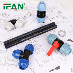 IFAN Chất lượng cao HDPE buttfusion phụ kiện đường ống ổ cắm Threaded ống nối 20mm - 110mm nén HDPE phụ kiện đường ống - Product Image 6
