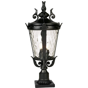 Casa <span class=keywords><strong>Marseille</strong></span> – lampadaire d'extérieur Vintage avec monture de pilier noir texturé - Product Image 1