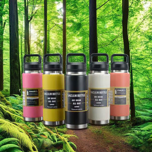 Logotipo personalizado 36 oz de acero inoxidable aislado deporte al aire libre frasco 36 oz termo botella de agua manija tapa adultos Camping térmico - Product Image 2