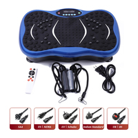 Appareil amincissant 123Sports Home, mini plateforme vibrante, étanche, ABS, 200W, machine de massage Crazy Fit avec cordes de résistance