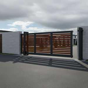Portão Deslizante de Alumínio e Ferro Personalizado, Material de Aço Resistente a Furacões, para Pátios de Vilas e Estilo Europeu Francês - Product Image 4
