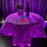 Nappe lumineuse LED à fibres optiques pour événements romantiques et fêtes, avec batterie rechargeable, 6 à 12 heures d'éclairage, sans chaleur/radiation