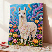 Kit de Peinture sur Toile DIY en Gros avec Perles et Diamants, Mosaïque Murale 3D en Perles de Formes Spéciales, Cadeau Artisanal, Prix Direct Usine