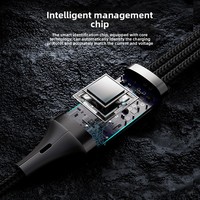 Cable de Datos USB-A a C/L/Micro 3 en 1, Carga Rápida y Transferencia de Datos, Material de Nylon Trenzado, para Android, iOS, iPhone, Samsung