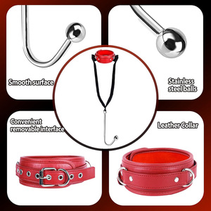 Plug anal SM sexy en métal avec boule, jouet de bondage, boule buccale, menottes, dispositif de retenue ouvert, jouet sexuel pour adultes, pour l'arrière du corps - Product Image 3