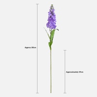 Bunga Sutra Violet & Larkspur Putih Buatan 80cm Modern untuk Dekorasi Hotel, Ruang Tamu, Kamar Tidur & Pernikahan