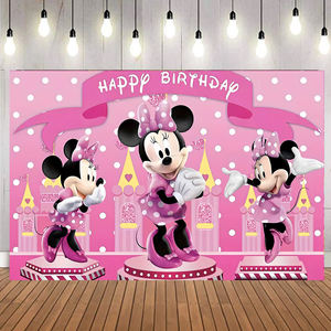 Promotional <strong>Party</strong> <strong>Supplies</strong> <strong>Minnie</strong> &amp; Mickey <strong>Mouse</strong> Theme Banner Backdrop Background For <strong>Party</strong> Birthday Background Decoration - Product Image 3