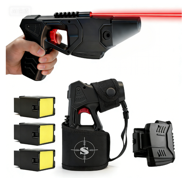 Reinforce Security 5M Remote Control Safety Toy Model Keychain Set With Soft Bullet for Laser LED Alarm Rechargeable USB System