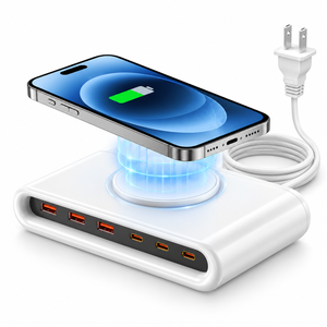 Magnetic Wireless USB <b>Charger</b> with 3 USB-A 3 USB-C Ports Fast Charging for Smart Watch and <b>Computer</b> 70W Output - Product Image 1