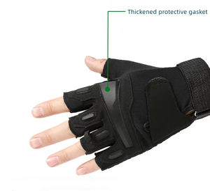 Guantes de Medio Dedo Transpirables Antideslizantes para Levantamiento de Pesas, Ciclismo y Fitness al Aire Libre, Unisex, con Logotipo Personalizado, de Poliéster, para Todas las Estaciones - Product Image 3