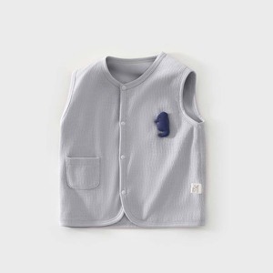 Paquete <span class=keywords><strong>de</strong></span> 4 Chalecos Acolchados <span class=keywords><strong>para</strong></span> Bebé |   Chaleco sin mangas <span class=keywords><strong>de</strong></span> algodón clase A con apliques <span class=keywords><strong>de</strong></span> animales |   Cierre frontal <span class=keywords><strong>de</strong></span> doble capa |   4 Colores - Product Image 5