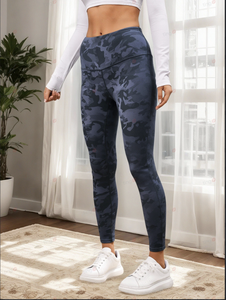 Leggings da donna a vita alta senza cuciture traspirante Spandex/Nylon da palestra con decorazione increspata xl all'ingrosso Leggings per il Fitness Yoga - Product Image 5