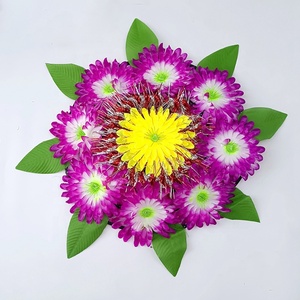 Fournitures sacrificielles Petites couronnes artificielles Tombeau Balayage Fleurs Fleurs en soie Couronnes de fleurs artificielles pour les funérailles - Product Image 6