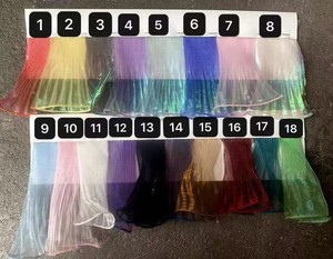 <span class=keywords><strong>Organza</strong></span> Transparent Vague Lumineuse Dentelle Tridimensionnelle Plissée Feuille De Lotus Bord Robe De Mariée Accessoires Designer Tissu <span class=keywords><strong>Organza</strong></span> - Product Image 3