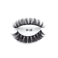 QingDao Cils Professionnel Usine Produit Style Russe Bande Faux Vison Cils Logo Personnalisé Accepté