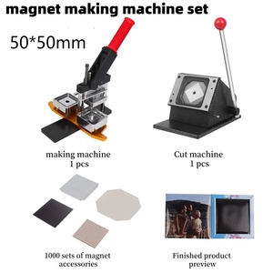 Máy làm nam châm hình vuông 80x53mm, máy làm nam châm hình vuông 50x50mm, máy ép tay, nam châm hình vuông ảnh 63.5x63.5mm - Product Image 4