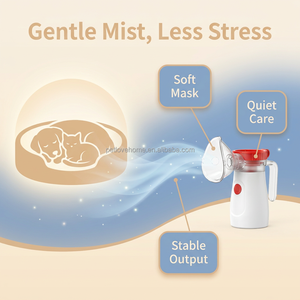 Nébuliseur vétérinaire professionnel pour animaux de compagnie avec brume réglable pour la thérapie de la toux et de la pneumonie chez le chat et le chien, facile à utiliser - Product Image 4