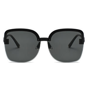 Lunettes de soleil de style européen pour femmes, verres polarisés UV400 TAC, monture en PC, design quadrilatère, couleur noire, TZ 7504 - Product Image 4