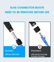 ZOERAX Conector de Cable de Red para Exteriores, Extensor Ethernet CAT6 CAT5e, Acoplador Hembra a Hembra RJ45, Impermeable IP67