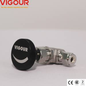 Vanne à aiguille à hydrogène de marque VIGOUR, 6000 psi, haute pression, commande bidirectionnelle, vanne à aiguille à gaz en acier inoxydable 316, 1/4 1/2 3/8 3/4 1 pouce - Product Image 3