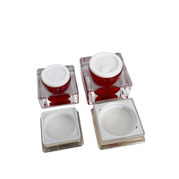 Pots de crème cosmétique en acrylique haut de gamme 15g 30g 50g, flacons d'essence en plastique, pots de crème de jour et de nuit