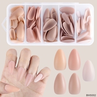 Ongles pré-dessinés minimalistes en amande, couvrance totale, 120 pièces, couleur dégradée lait et café, pour femmes, à porter, pour l'export.