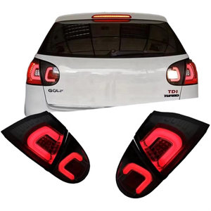 Ensemble <span class=keywords><strong>de</strong></span> feux arrière LED pour VW <span class=keywords><strong>Golf</strong></span> MK5 2003-2008, triple forme en C, clignotants dynamiques séquentiels, paire |   Paire <span class=keywords><strong>de</strong></span> mise à niveau - Product Image 1