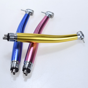 Turbina colorata ad alta velocità a 4 fori contro il manipolo dentale elettrico - Product Image 4