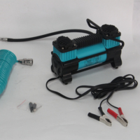 Pompe à pneus double cylindre puissante pour voitures, 150 PSI, pompe à air portable 12V, compresseur d'air pour voiture, gonfleur de pneus portable