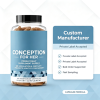 Capsules de fertilité naturelles pour femmes, marque privée OEM, complément alimentaire pour la santé reproductive, 60 capsules, durée de conservation de 24 mois, 1 à 2 capsules par jour