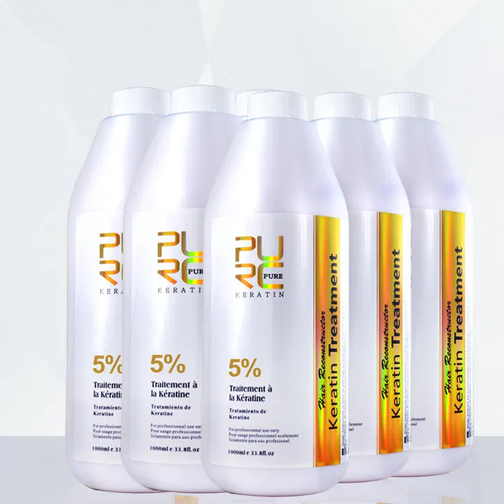 ब्राजील Formaldehyde मुक्त केरातिन उपचार 1000 ml मरम्मत क्षतिग्रस्त बाल बालों को सीधा सर्वश्रेष्ठ सैलून उत्पादों OEM बाल उत्पादों