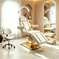 Table de massage électrique pour physiothérapie, 3 moteurs, professionnelle, pour esthéticiennes, lit facial, spa, épilation, réglable, lit de beauté pour cils
