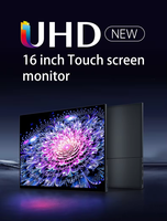 Moniteur portable Ultra Slim 16 pouces 4K 400nits deuxième écran OLED léger pour bureau/jeu faible lumière bleue