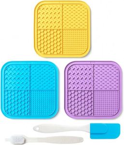 <b>Pad</b> Premium <b>Suction</b> Cup Anxiety Relief Slow Feeder Dog Bathing Grooming Training Lick Mat for Bowls Promotion - Product Image 1