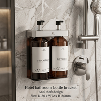 Distributeur de savon liquide en acier inoxydable personnalisé EASTON, avec support mural verrouillable, pour hôtel