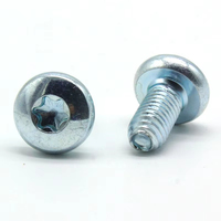 Vis antivol Torx à tête cylindrique M2-M6 DIN7500PE dents triangulaires filetage autotaraudeur roulant bleu blanc zinc