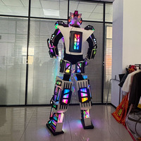 Traje de Robot Mecha Luminoso Operado por Humanos, para Espectáculos Interactivos en Interiores, Banquetes y Parques Temáticos