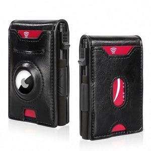 Cartera de Cuero y Metal Ultrafina Inteligente para Hombre 2024, con Bloqueo RFID, Banda Elástica para Pasaporte, Cierre de Clip - Product Image 5