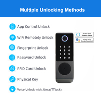Cerradura de Puerta Inteligente Tuya App Impermeable para Exterior y Portón con Wifi, Doble Lector de Huella Dactilar, Teclado Digital y Código Electrónico
